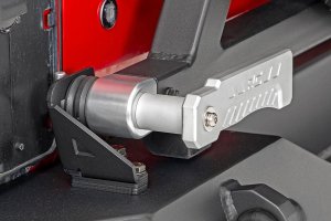 Jeep Wrangler Rear Bumper - Rough Country - Rock Crawler with Tire Carrier - Satin Black - '07-'18